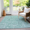 Piper Looms Chantille Panel ACN611 Teal Area Rug