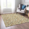 Piper Looms Chantille Geometric ACN612 Beige Area Rug Lifestyle Image Feature