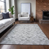 Piper Looms Chantille Geometric ACN612 Silver Area Rug Lifestyle Image Feature