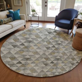 Piper Looms Chantille Geometric ACN612 Taupe Area Rug