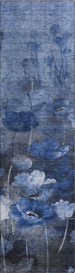 Piper Looms Chantille Floral ACN613 Blue Area Rug