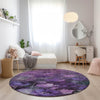 Piper Looms Chantille Floral ACN613 Purple Area Rug