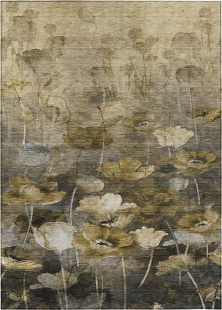 Piper Looms Chantille Floral ACN613 Taupe Area Rug