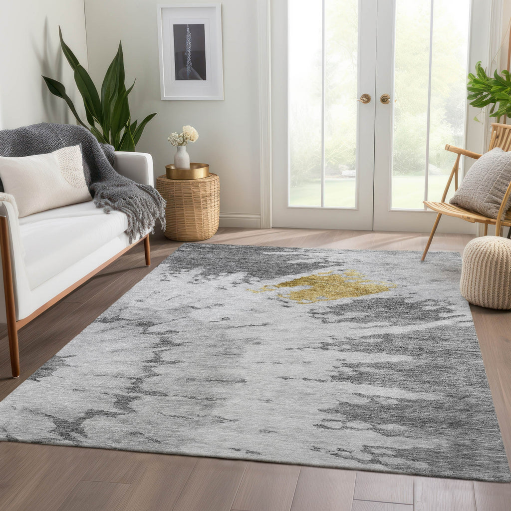 Piper Looms Chantille Spiral ACN614 Gray Area Rug Lifestyle Image Feature