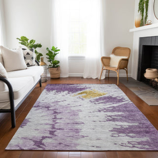 Piper Looms Chantille Spiral ACN614 Purple Area Rug