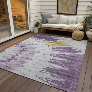 Piper Looms Chantille Spiral ACN614 Purple Area Rug