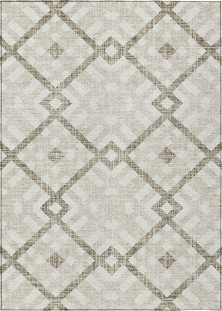 Piper Looms Chantille Geometric ACN616 Beige Area Rug