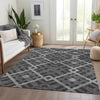Piper Looms Chantille Geometric ACN616 Charcoal Area Rug Lifestyle Image Feature