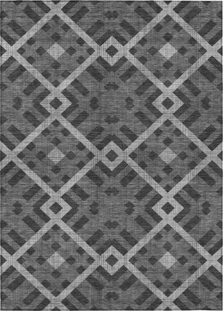 Piper Looms Chantille Geometric ACN616 Charcoal Area Rug