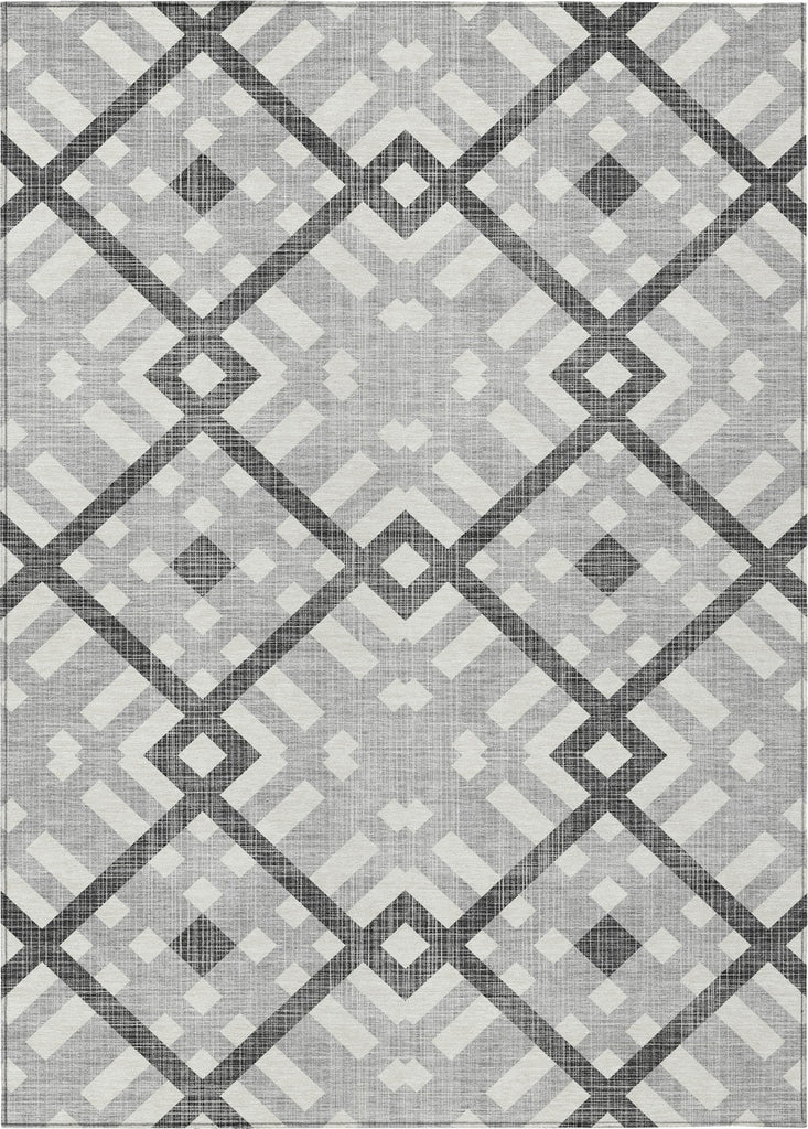 Piper Looms Chantille Geometric ACN616 Gray Area Rug