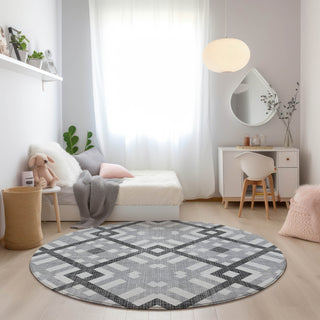 Piper Looms Chantille Geometric ACN616 Gray Area Rug