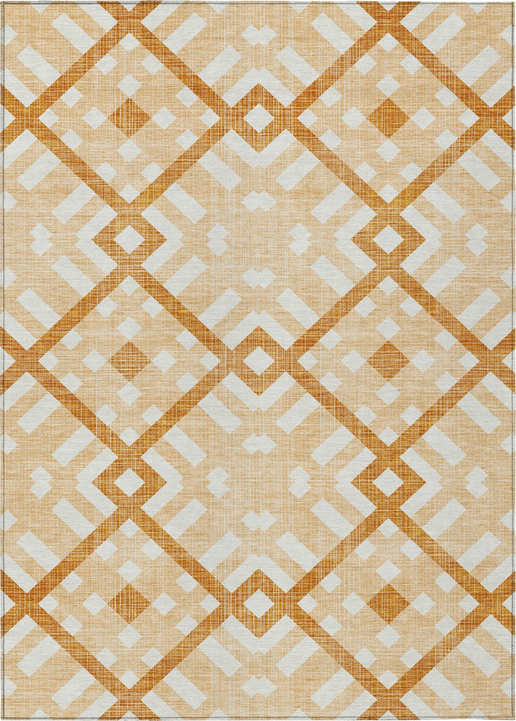 Piper Looms Chantille Geometric ACN616 Peach Area Rug