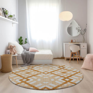 Piper Looms Chantille Geometric ACN616 Peach Area Rug