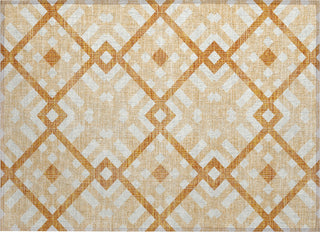 Piper Looms Chantille Geometric ACN616 Peach Area Rug