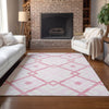 Piper Looms Chantille Geometric ACN616 Pink Area Rug Lifestyle Image Feature