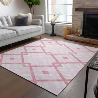 Piper Looms Chantille Geometric ACN616 Pink Area Rug