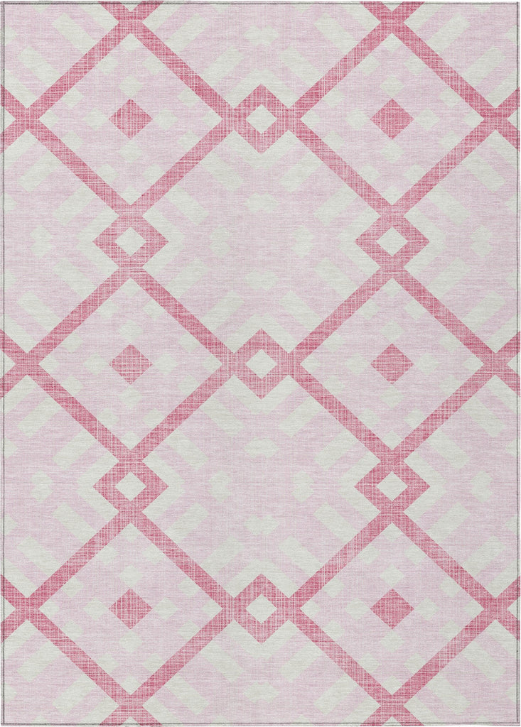 Piper Looms Chantille Geometric ACN616 Pink Area Rug