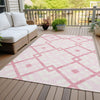 Piper Looms Chantille Geometric ACN616 Pink Area Rug