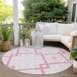 Piper Looms Chantille Geometric ACN616 Pink Area Rug