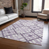 Piper Looms Chantille Geometric ACN616 Purple Area Rug Lifestyle Image Feature