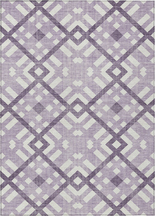 Piper Looms Chantille Geometric ACN616 Purple Area Rug