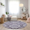 Piper Looms Chantille Geometric ACN616 Purple Area Rug