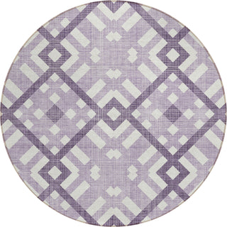 Piper Looms Chantille Geometric ACN616 Purple Area Rug