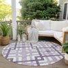 Piper Looms Chantille Geometric ACN616 Purple Area Rug