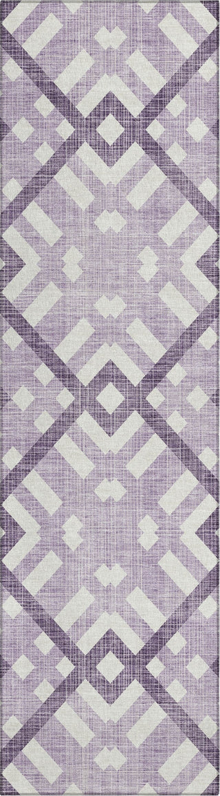 Piper Looms Chantille Geometric ACN616 Purple Area Rug