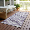 Piper Looms Chantille Geometric ACN616 Purple Area Rug