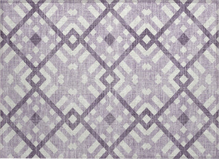 Piper Looms Chantille Geometric ACN616 Purple Area Rug