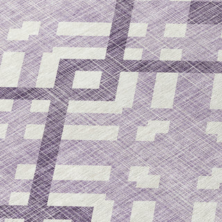 Piper Looms Chantille Geometric ACN616 Purple Area Rug