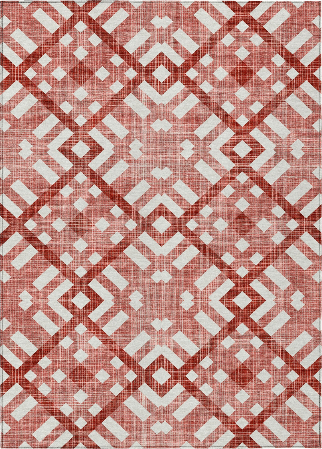 Piper Looms Chantille Geometric ACN616 Red Area Rug