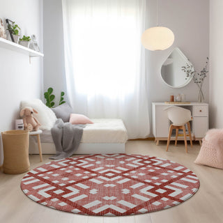 Piper Looms Chantille Geometric ACN616 Red Area Rug