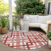 Piper Looms Chantille Geometric ACN616 Red Area Rug