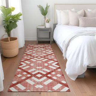 Piper Looms Chantille Geometric ACN616 Red Area Rug