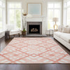 Piper Looms Chantille Geometric ACN616 Salmon Area Rug Lifestyle Image Feature