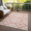 Piper Looms Chantille Geometric ACN616 Salmon Area Rug