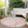 Piper Looms Chantille Geometric ACN616 Salmon Area Rug