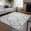 Piper Looms Chantille Geometric ACN616 Silver Area Rug