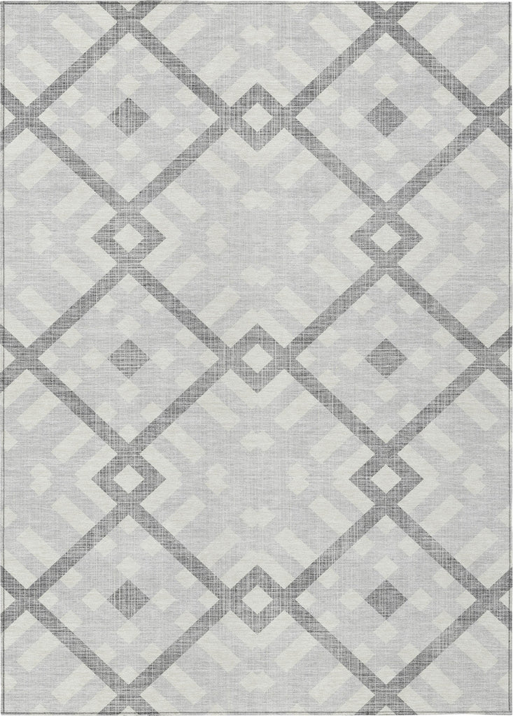 Piper Looms Chantille Geometric ACN616 Silver Area Rug