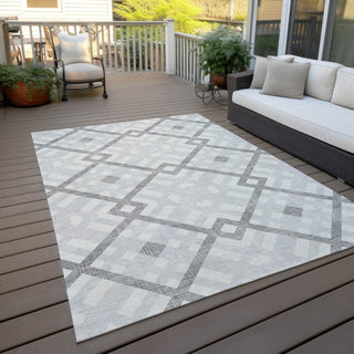 Piper Looms Chantille Geometric ACN616 Silver Area Rug