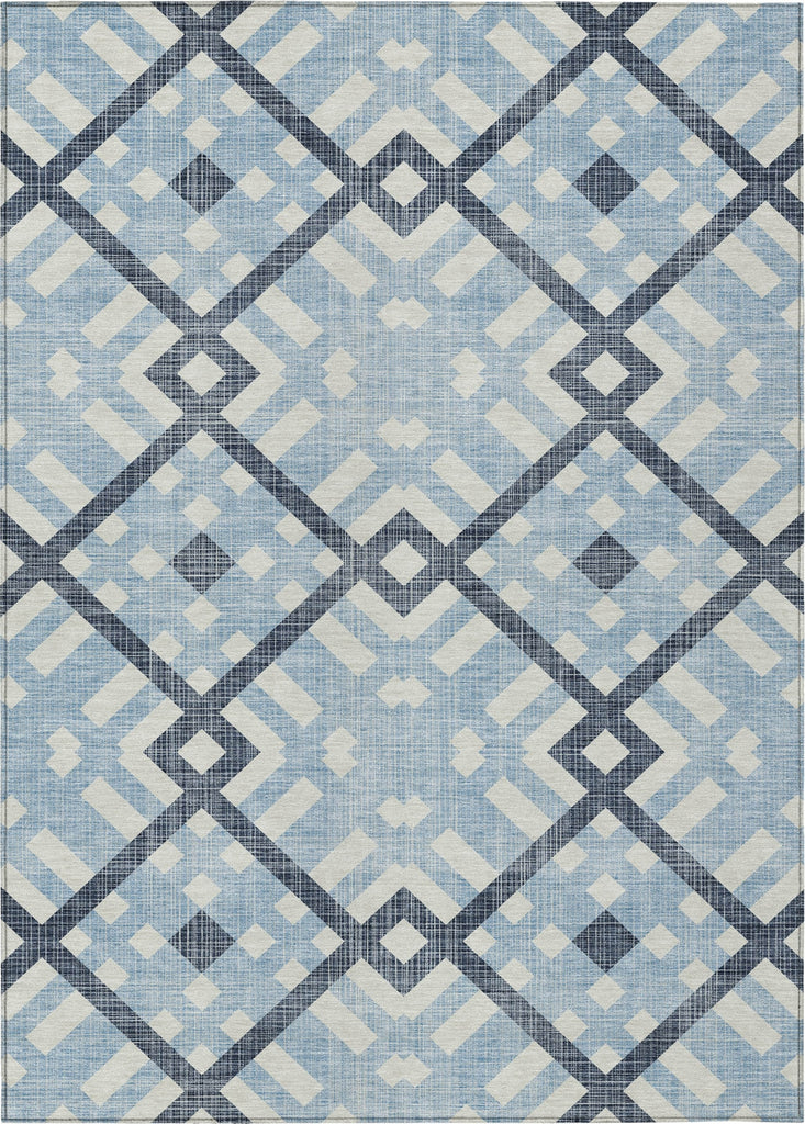 Piper Looms Chantille Geometric ACN616 Sky Area Rug