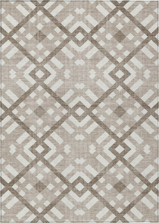 Piper Looms Chantille Geometric ACN616 Taupe Area Rug