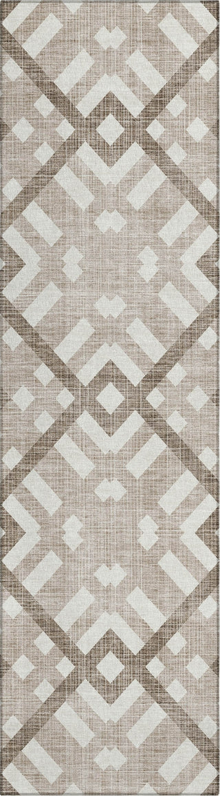 Piper Looms Chantille Geometric ACN616 Taupe Area Rug