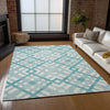 Piper Looms Chantille Geometric ACN616 Teal Area Rug