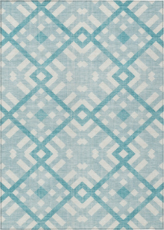 Piper Looms Chantille Geometric ACN616 Teal Area Rug