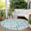 Piper Looms Chantille Geometric ACN616 Teal Area Rug