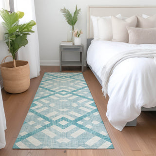 Piper Looms Chantille Geometric ACN616 Teal Area Rug