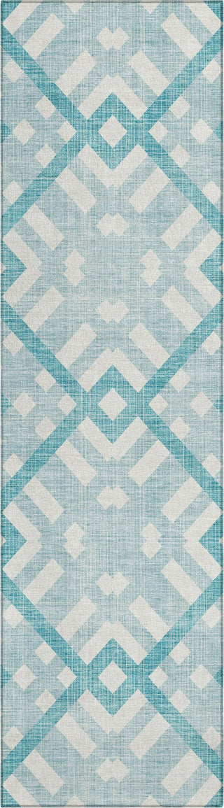 Piper Looms Chantille Geometric ACN616 Teal Area Rug